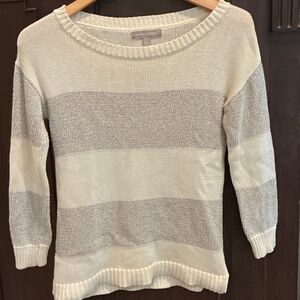 Banana Republic white and metallic sweater